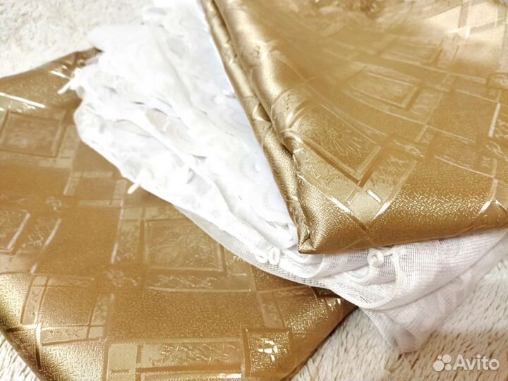 Комплект шторы и тюль бу