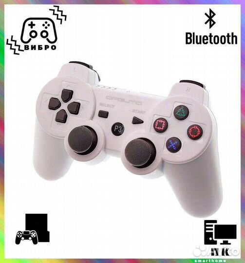 Геймпад PS3 беспроводной белый