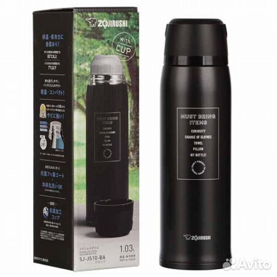 Термос японский Zojirushi SJ-JS10-BA 1л чёрный