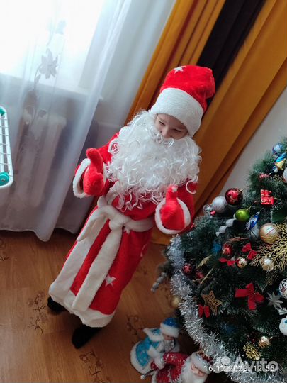 Костюм деда мороза детский 128