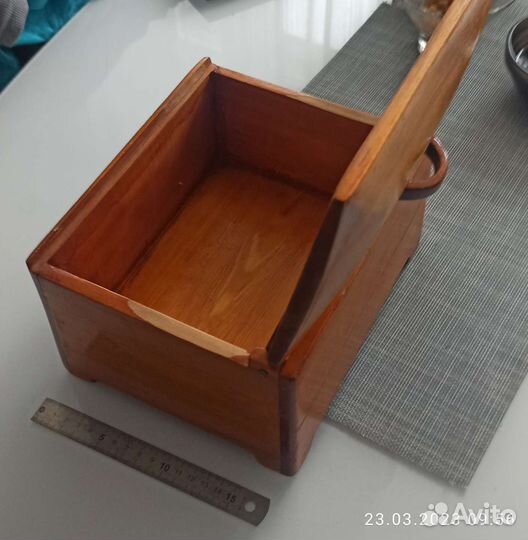 Деревянная шкатулка. Самодельная. СССР