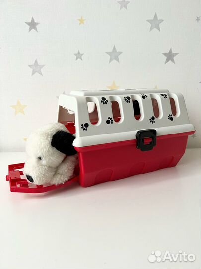 Переноска с щенком battat от набора ветеринара