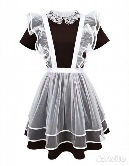 Белый школьный фартук