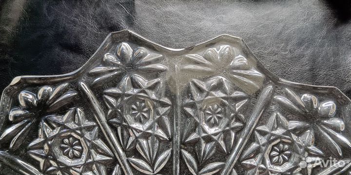 Тортница хрусталь СССР на ножке