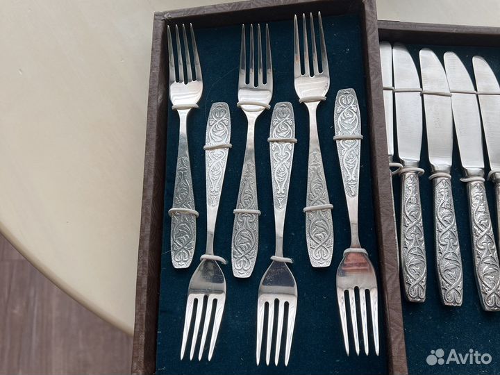Набор вилки/ ножи, мельхиор, новый
