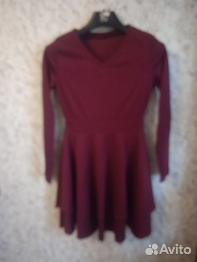 Платье для девочки,бордового цвета. Р.40 -42