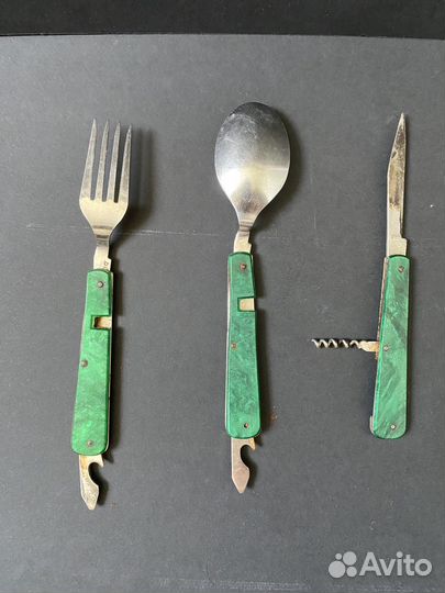 Набор складных столовых приборов СССР олень