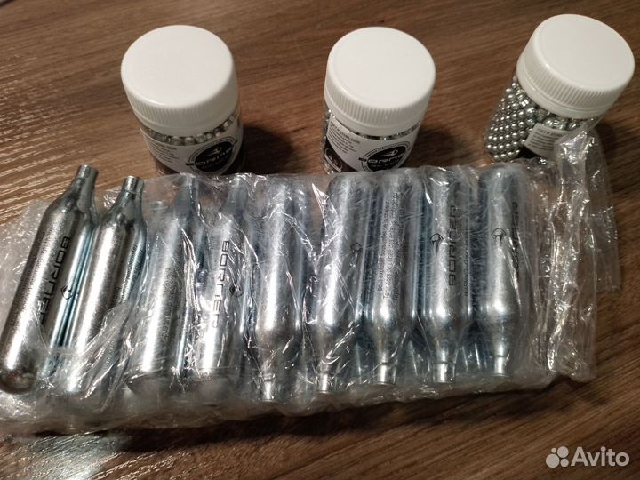 Баллончики CO2 19шт. для пневматического оружия пи
