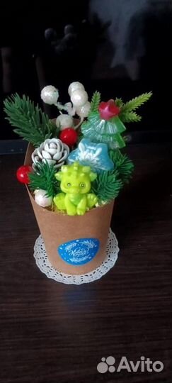 Новогодний букет из мыла