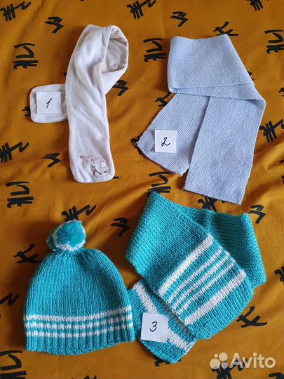 Шапка, Шарф, Варежки Кепка