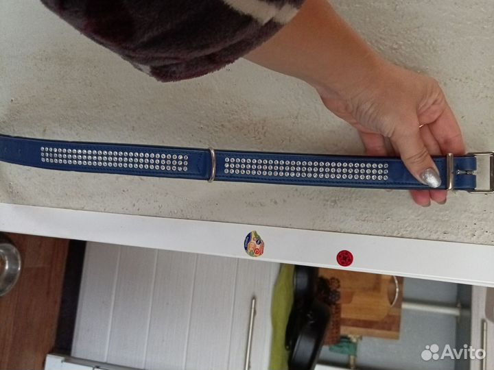 Ошейник кожаный новый