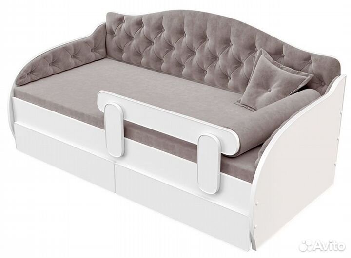 Детская кровать тахта с мягкой спинкой