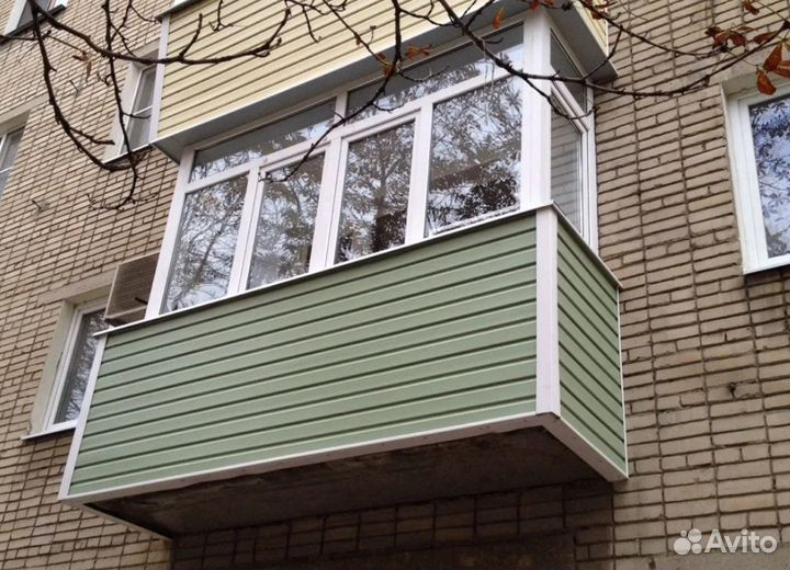 Остекление балкона пластиковое 3200 х 1420