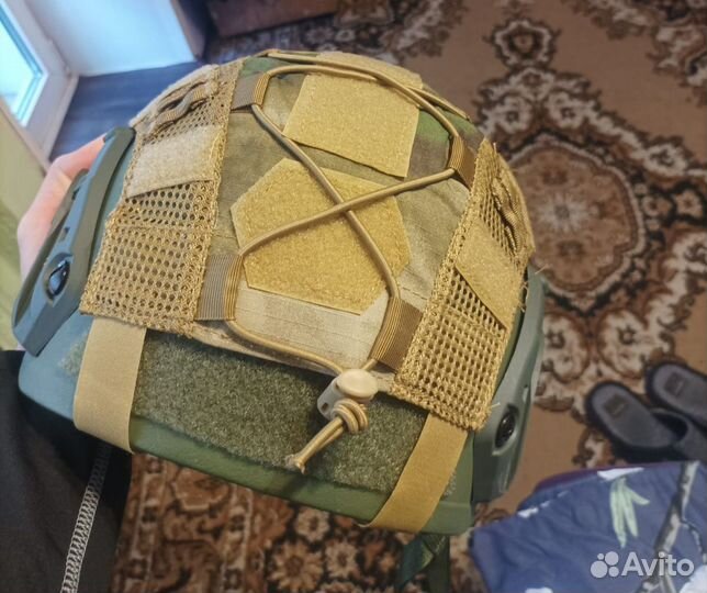 Шлем-каска свмпэ тактическая без ушей с визором