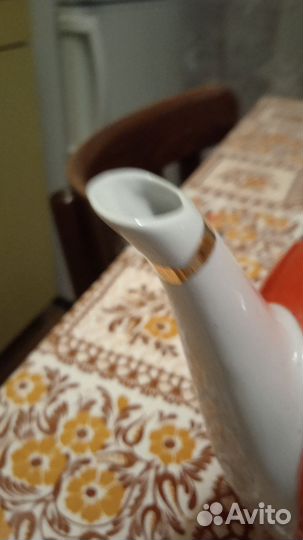 Подливной чайник Яблоко фарфор СССР