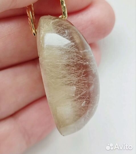 Волосатик Рутиловый Кварц кулон 20.7г