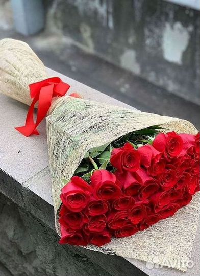 Розы высокие Доставка цветов