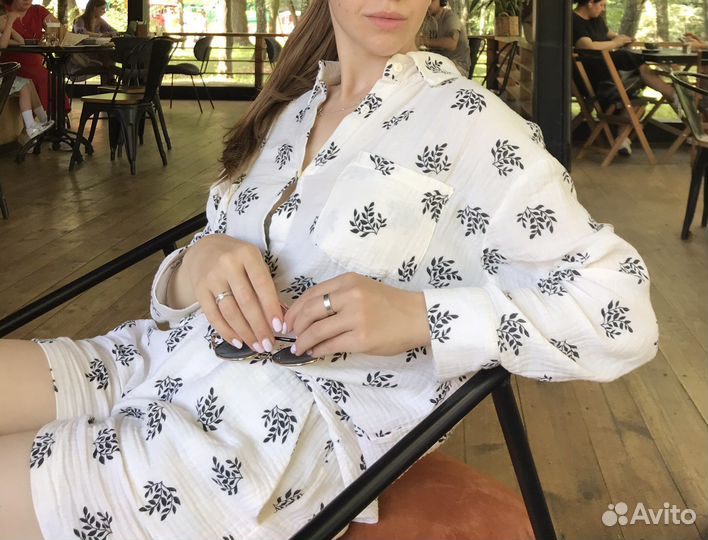 Муслиновый костюм с шортами