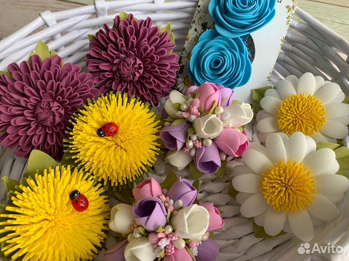 Резиночки для волос ручной работы