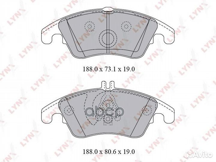 Колодки тормозные дисковые перед BD5350 LYN