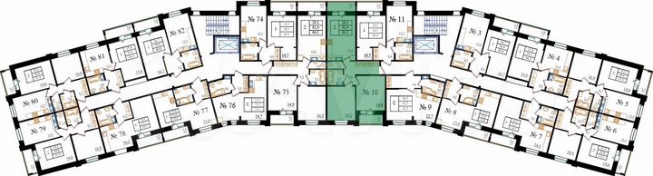 2-к. квартира, 64,1 м², 2/8 эт.