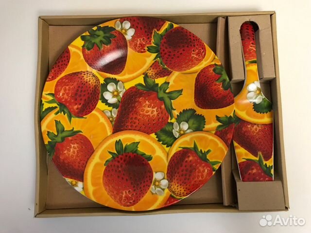 Фарфоровый набор для торта с лопаткой