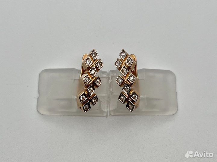 Золотые серьги 585 пробы