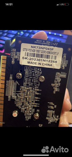 Видеокарта gt730 4gb