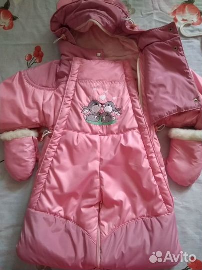 Комбинезон-трансформер осень-зима р.74-80