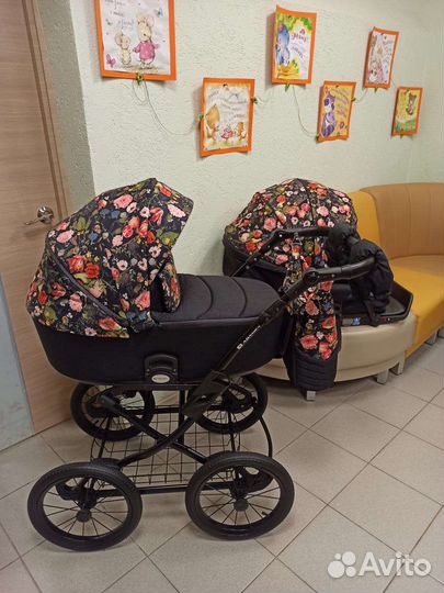 Эксклюзив коляска Adamex Porto Classic. Бархат