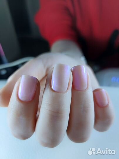 Маникюр, укрепление гелем тонко