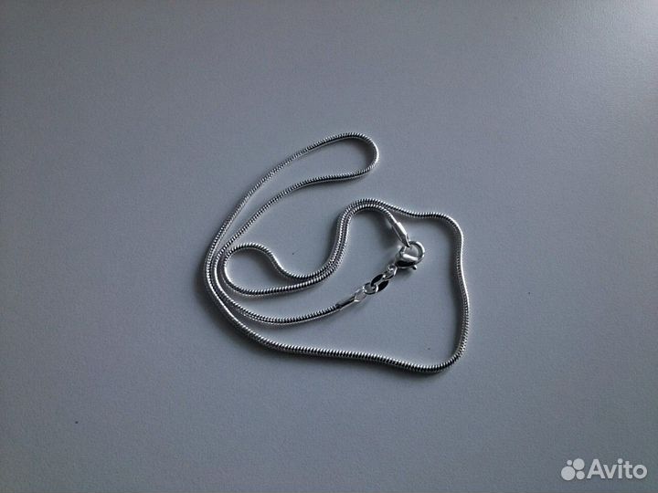 Цепочка 2мм Посеребренная Мужская Женская Унисекс