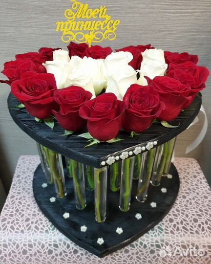 Сердце из роз