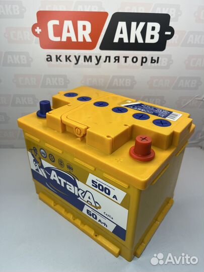 Аккумулятор новый 60Ач 500А Атака