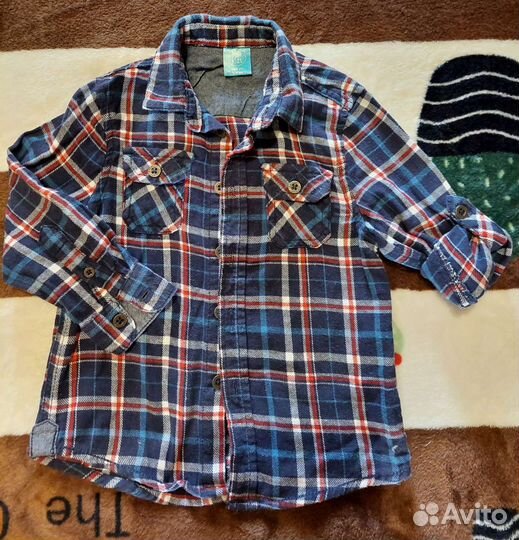 Рубашка в клетку детская