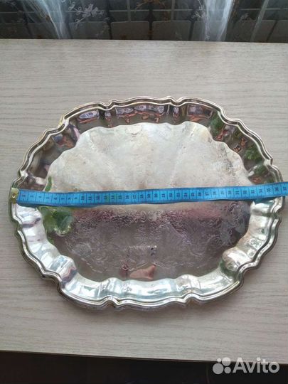Поднос посеребренный. Европа середина 20 века