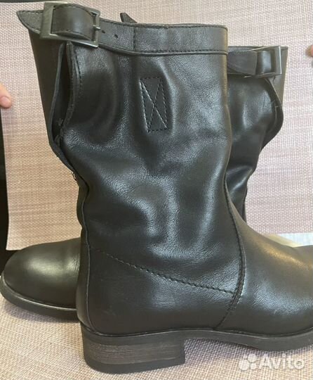 Сапоги ботинки женские ecco новые кожа
