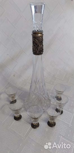 Графин и стопки Мальцовские