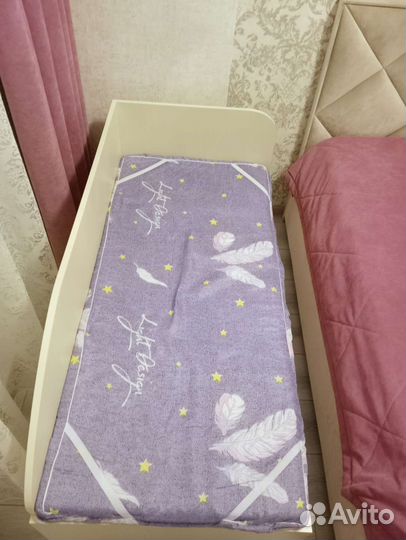 Детская прикроватная кровать с ортопедическим матр