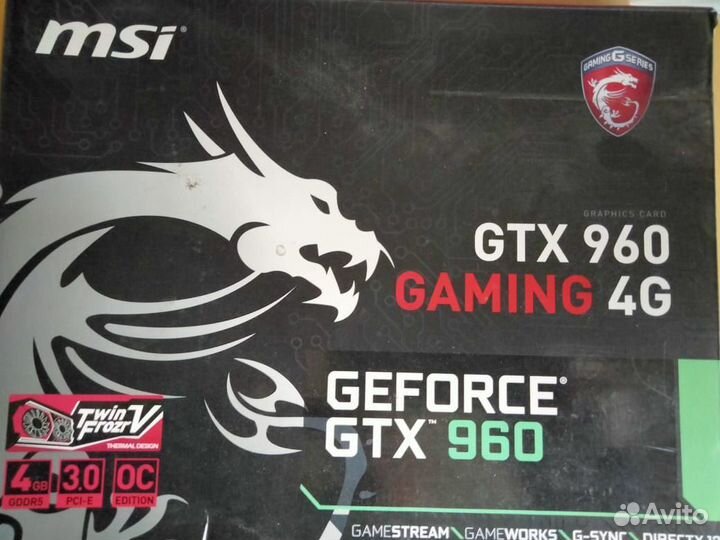 Видеокарта gtx 960 gaming 4G