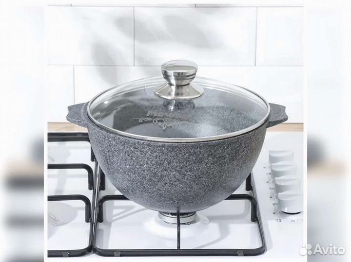 Казан 6л для плова Premium grey