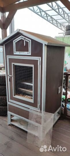 Утепленный домик + клетка для перепелок