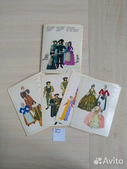 Наборы открыток, старый нотный журнал, следопыт