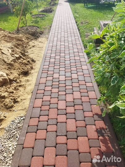 Укладка тротуарной плитки бордюров под ключ