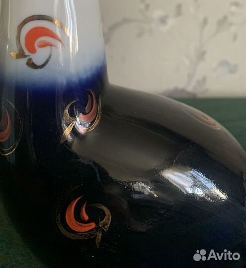 Винтажный фарфоровый штоф “Глухарь» 50-60 гг