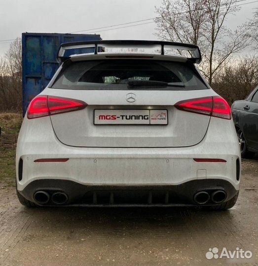 Диффузор с насадками + Спойлер A-Class w177 А45