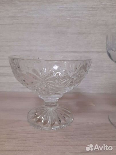 Ваза для варенья хрустальная СССР