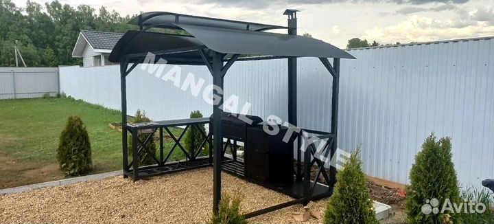 Мангал с крышей