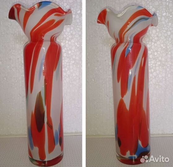 Ваза цветное стекло СССР