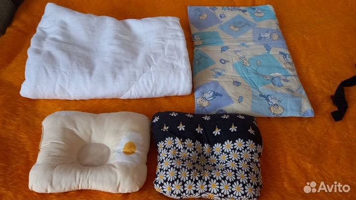 Матрасик, одеялко, подушки, балдахин, пеленки